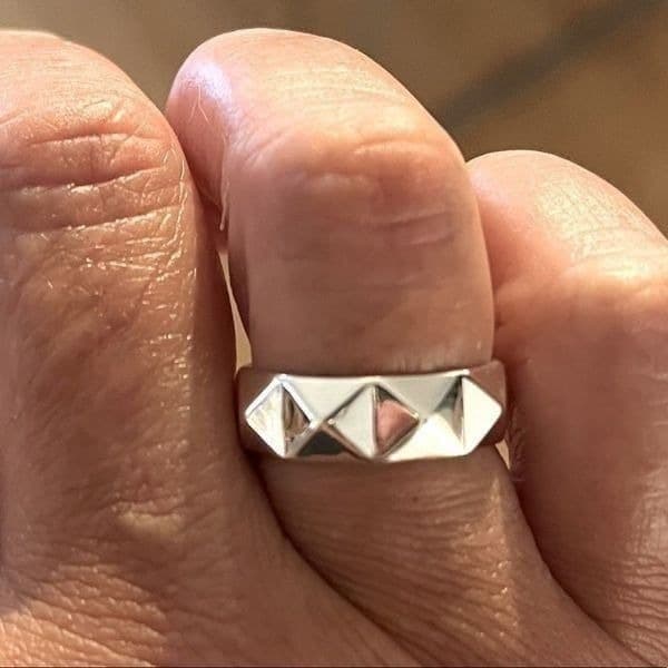 The Minimalist Punk ring, adjustable 925 ring - Thumbnail 4