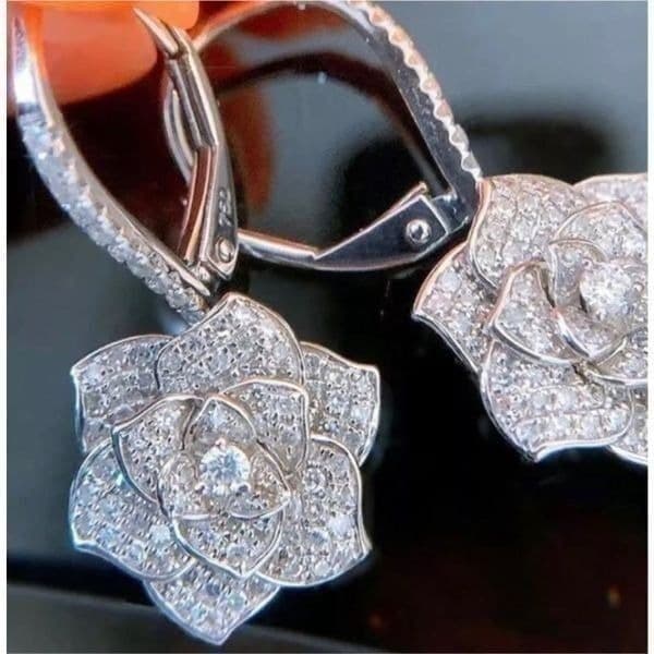 Sterling Silver Cubic Zirconia Earrings - Thumbnail 7