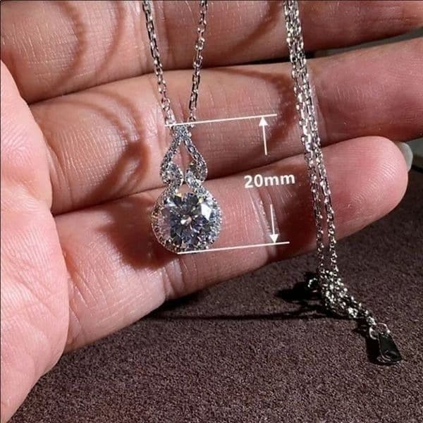 The Cathedral estate inspired 925 White Sapphire Pendant necklace - Thumbnail 5