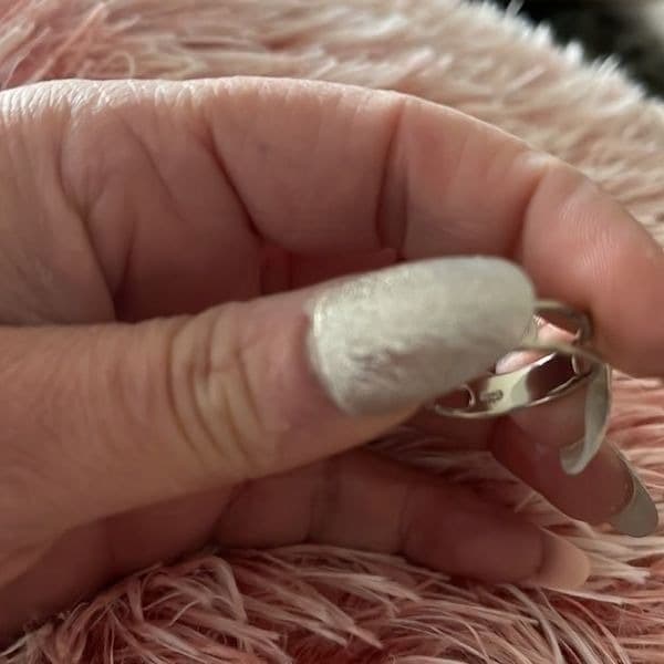 The Bling Safety Pin Ring luxury adjustable in 925 and cubic zirconia. - Thumbnail 8
