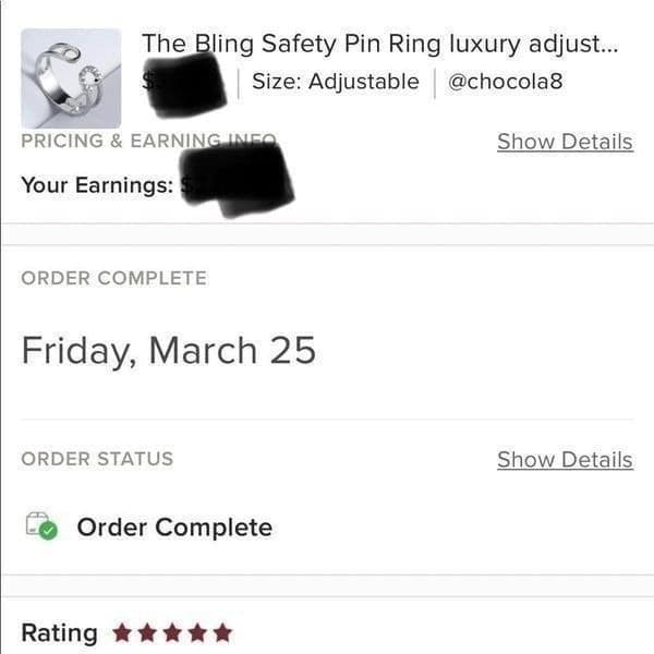 The Bling Safety Pin Ring luxury adjustable in 925 and cubic zirconia. - Thumbnail 9