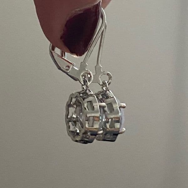 The Drops Of Sparkle 925/White Sapphire Drop earrings - Thumbnail 12