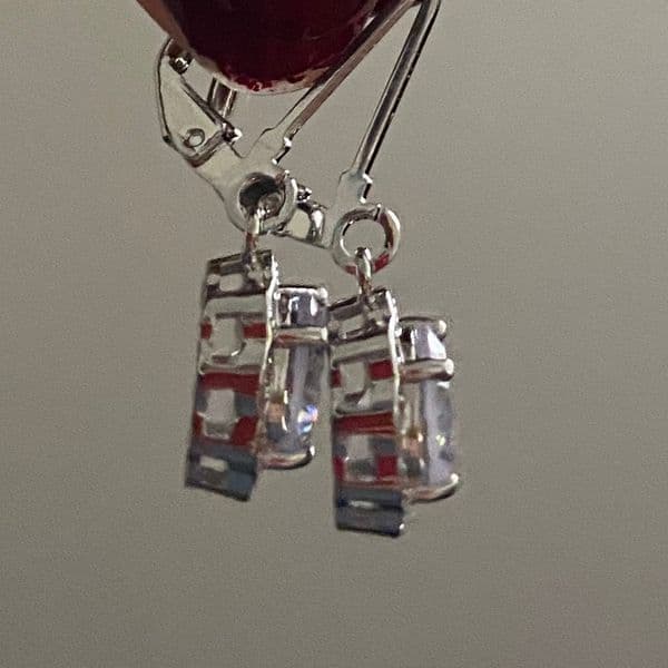 The Drops Of Sparkle 925/White Sapphire Drop earrings - Thumbnail 11