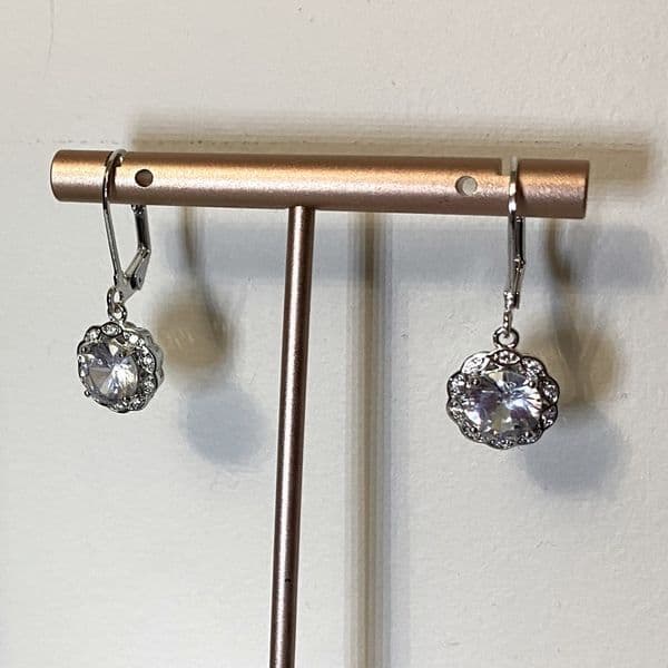 The Drops Of Sparkle 925/White Sapphire Drop earrings - Thumbnail 7