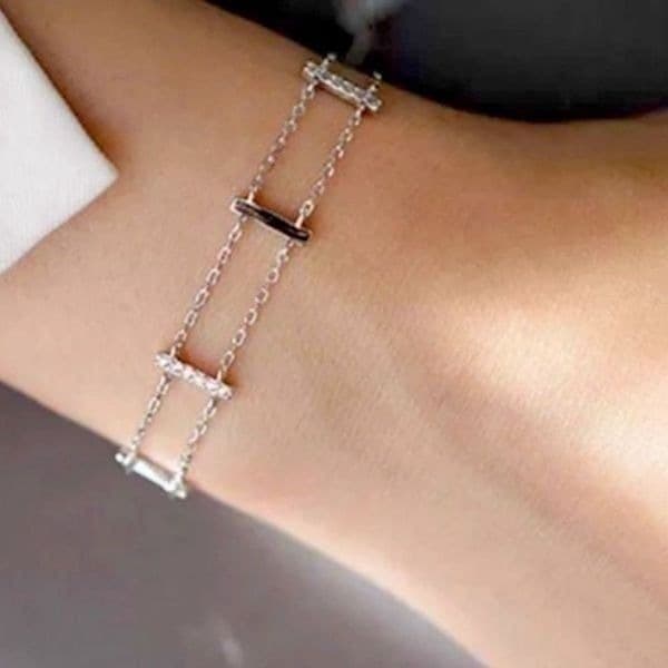 The Something New Bracelet in silver and cubic zirconia - Image 1