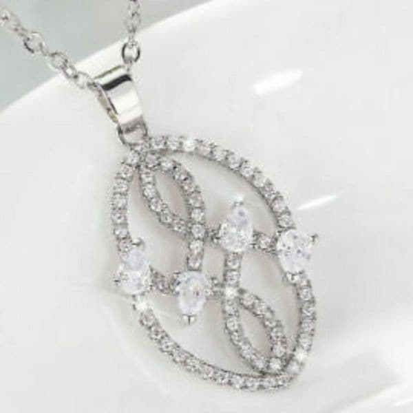 The Museum Abstract Necklace in cubic zirconia & 925 silver - Thumbnail 4