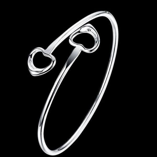The Two of Hearts bracelet adjustable 925 silver - Thumbnail 7