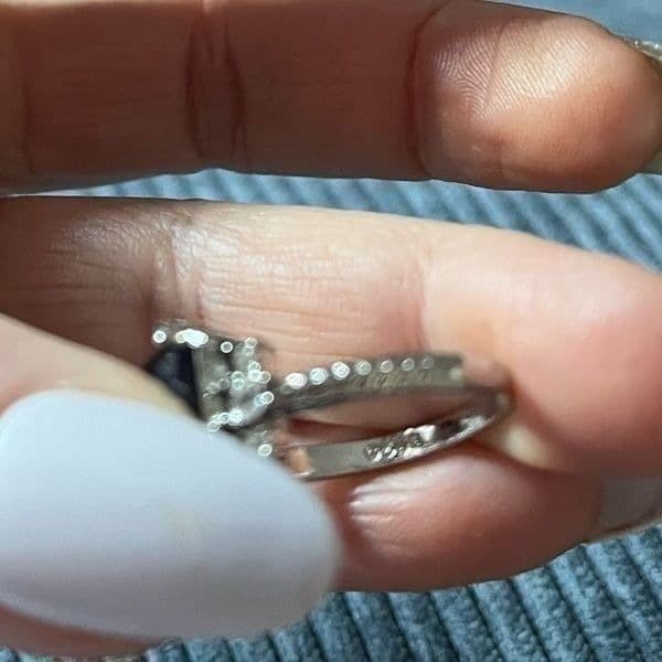 The Debutant In Blue cocktail ring in silver sz 6 - Thumbnail 5