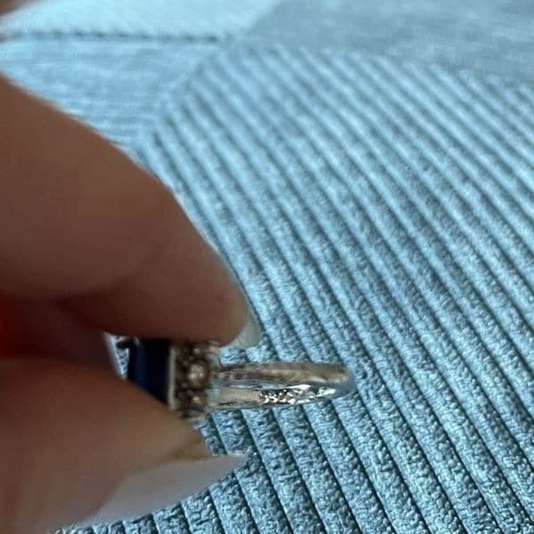 The Debutant In Blue cocktail ring in silver sz 6 - Thumbnail 4