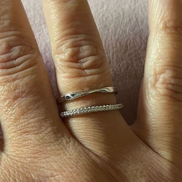 The Twist and Bling Duo Ring in 925 silver - Thumbnail 11