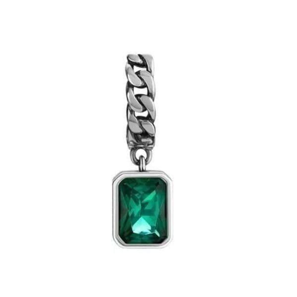 The Emerald Edge Earrings in 925 & cubic zirconia - Thumbnail 4