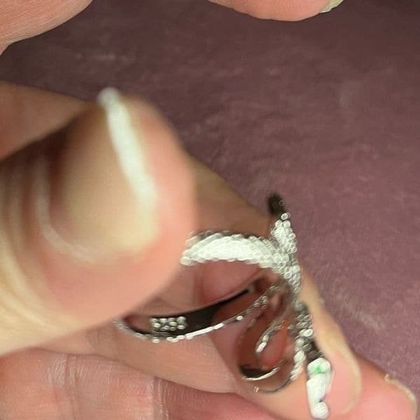 The Green Eyed Serpent Ring in 925 silver - Thumbnail 4