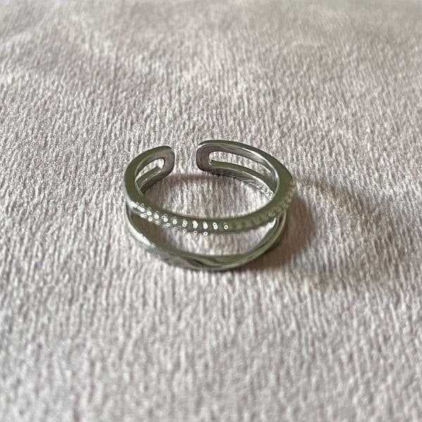 The Twist and Bling Duo Ring in 925 silver - Thumbnail 10