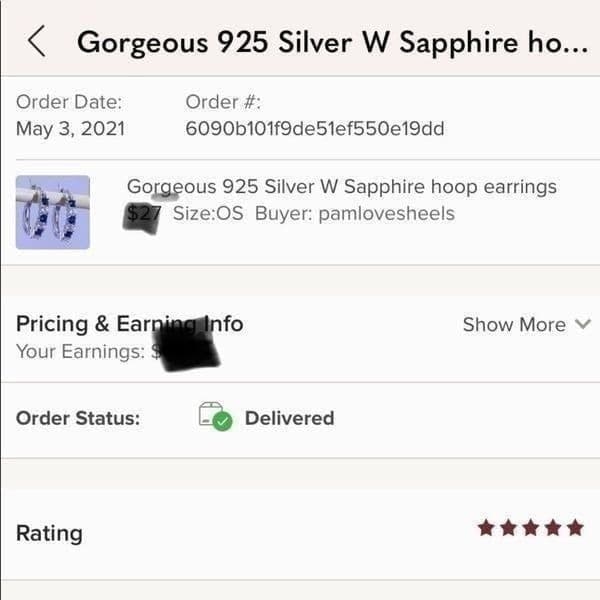 The Classic Gorgeous 925 Silver W Sapphire hoop earrings - Thumbnail 4