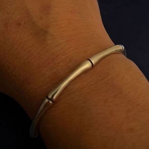 The Bamboo II Cuff Bracelet in 925 silver - Thumbnail 6