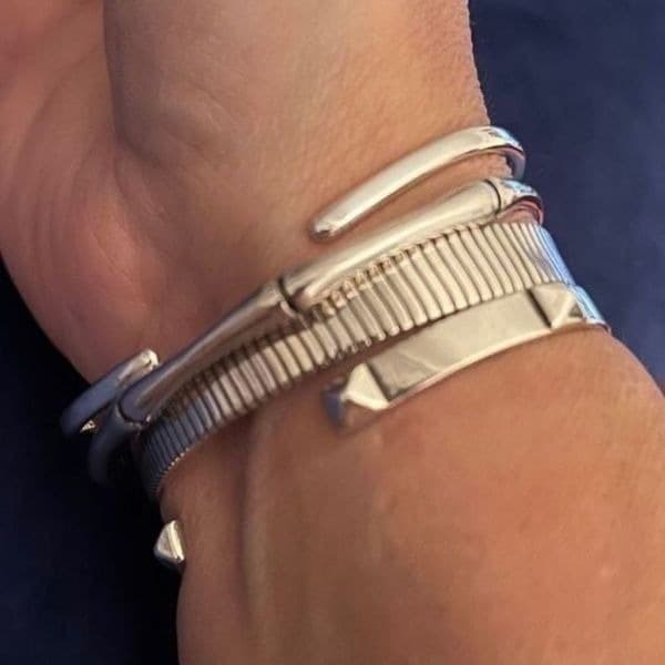 The Bamboo II Cuff Bracelet in 925 silver - Thumbnail 7