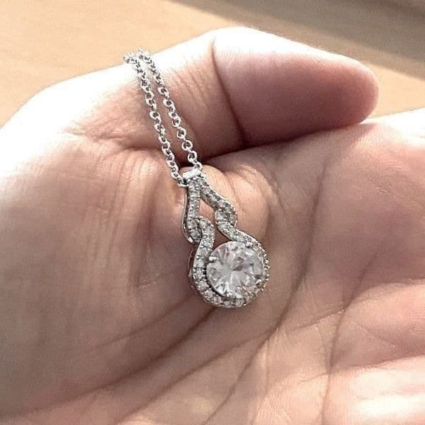 The Cathedral estate inspired 925 White Sapphire Pendant necklace - Thumbnail 2