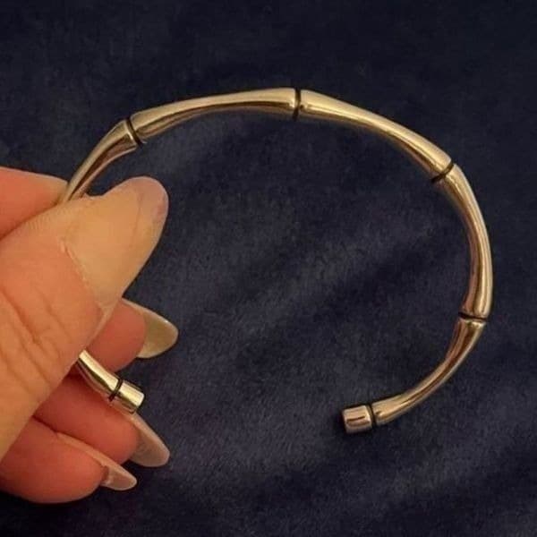 The Bamboo II Cuff Bracelet in 925 silver - Thumbnail 4