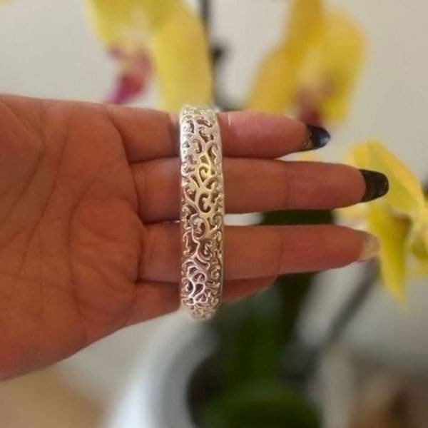 The Boho Heart open bangle bracelets in 925 - Thumbnail 6
