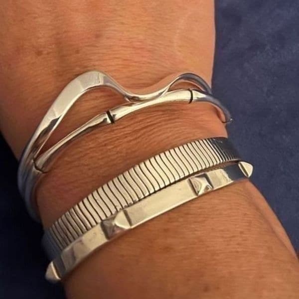 The Bamboo II Cuff Bracelet in 925 silver - Thumbnail 8