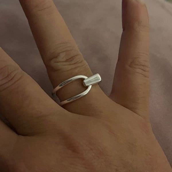 The Art Deco Ring in 925 silver adjustable - Thumbnail 9