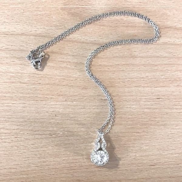 The Cathedral estate inspired 925 White Sapphire Pendant necklace - Thumbnail 7