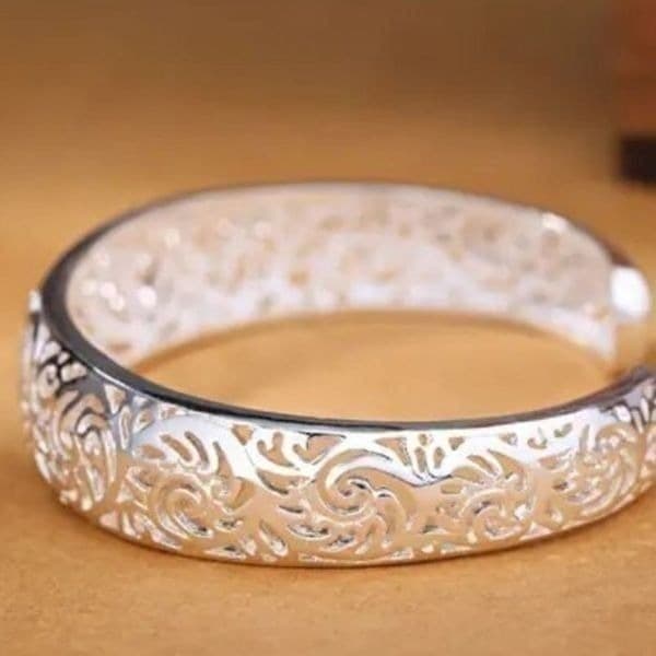 The Boho Heart open bangle bracelets in 925 - Thumbnail 3