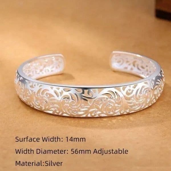 The Boho Heart open bangle bracelets in 925 - Thumbnail 2