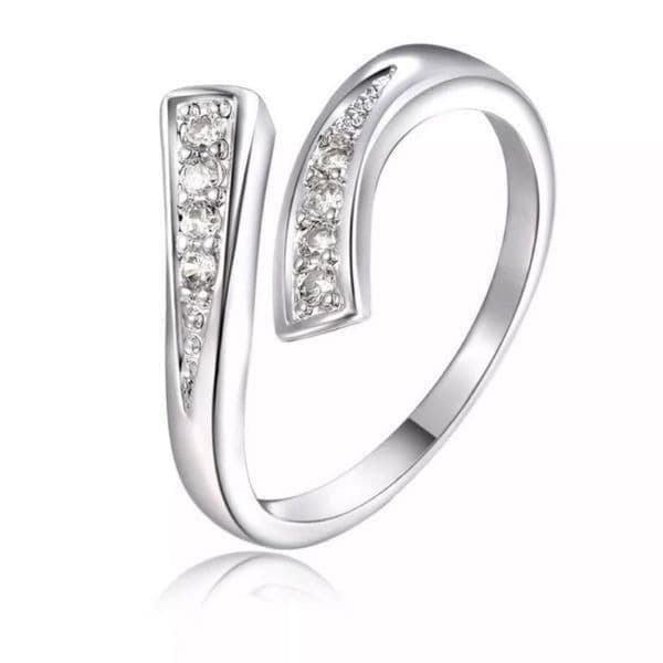 The Tibetan Bypass Ring adjustable w cubic zirconia - Image 1