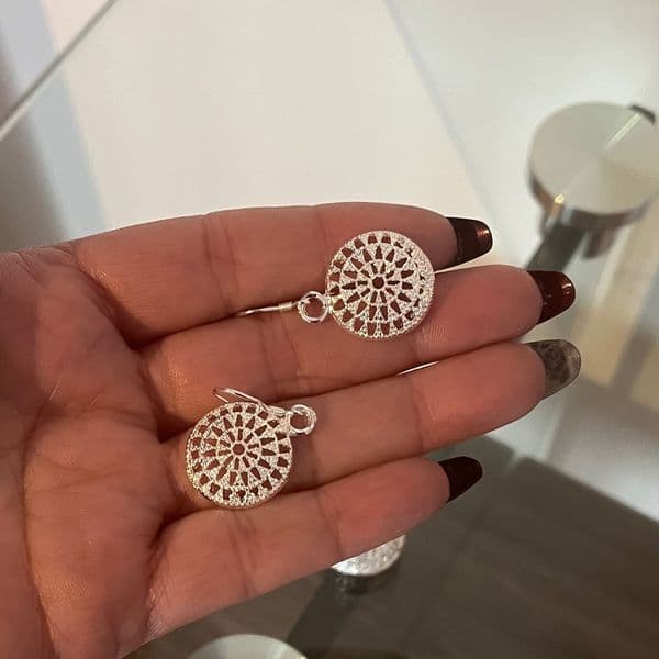 The Discus Filigree Earrings are Pendant Necklace Set in 925 silver - Thumbnail 9