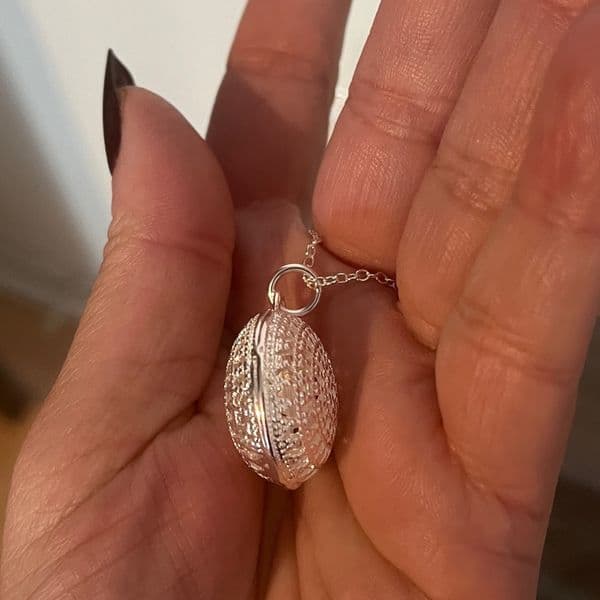 The Discus Filigree Earrings are Pendant Necklace Set in 925 silver - Thumbnail 6