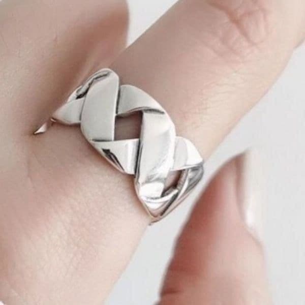 The Woven Beauty Ring in 925 silver - Image 1