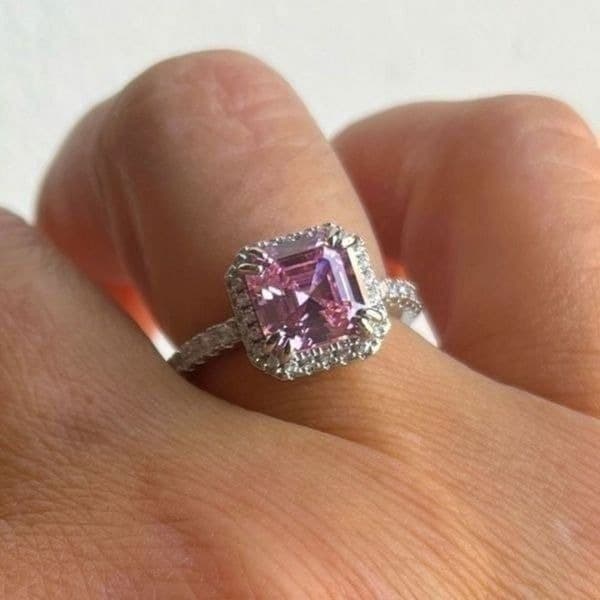 The Valiant Ring in Pink Sapphire & 925 size 8 - Thumbnail 3