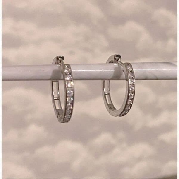 The Dramatic Hoop in cubic zirconia in 925 - Thumbnail 4