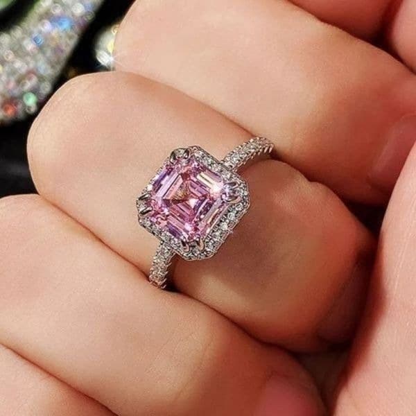 The Valiant Ring in Pink Sapphire & 925 size 8 - Image 1