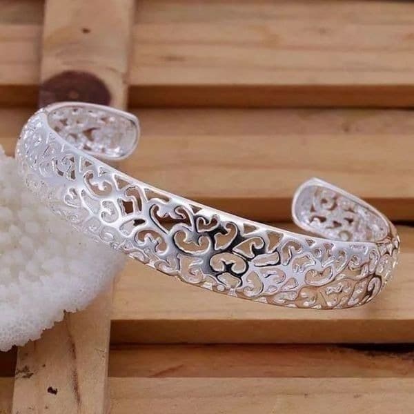 The Boho Heart open bangle bracelets in 925 - Thumbnail 7