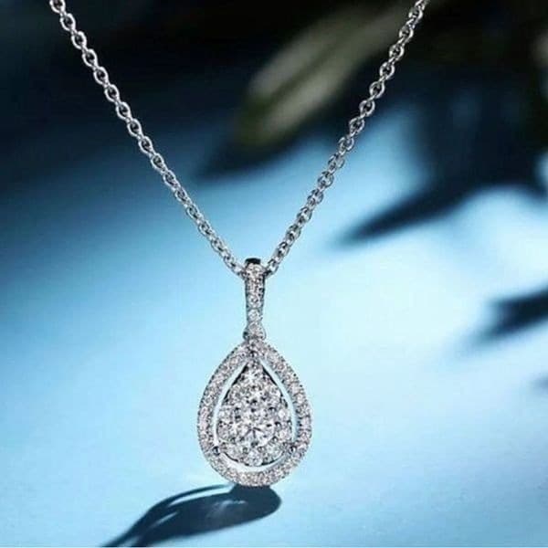 The Drama Pendant Cubic Zirconia and 925 Silver Necklace - Image 1