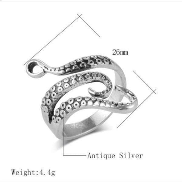 Last one! The Octopus Ring adjustable in silver - Thumbnail 6