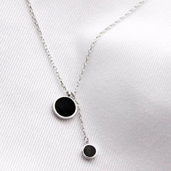 The Polka Dot dangle necklace in enamel and 925 silver - Image 1
