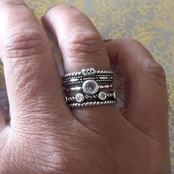 The Aria Ring in 925 silver and cubic zirconia - Thumbnail 2