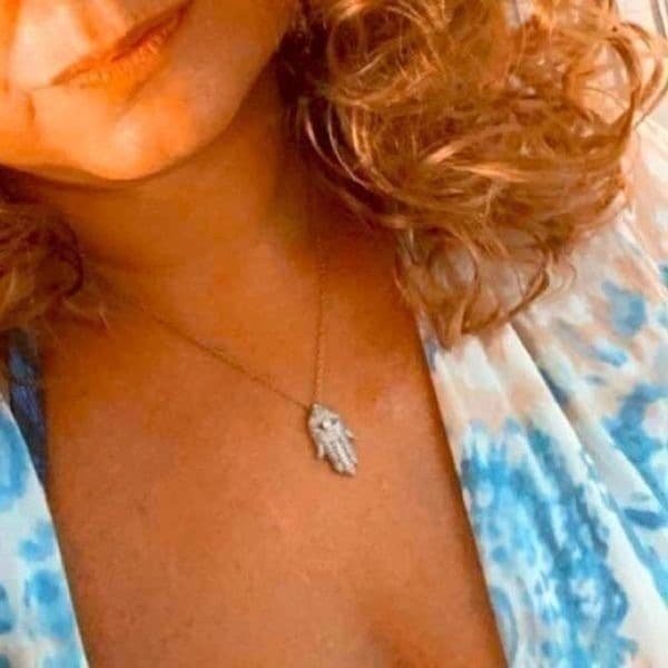 The Hamsa Top rated favorite!! White Sapphire & 925 Silver Hamsa necklace - Thumbnail 10
