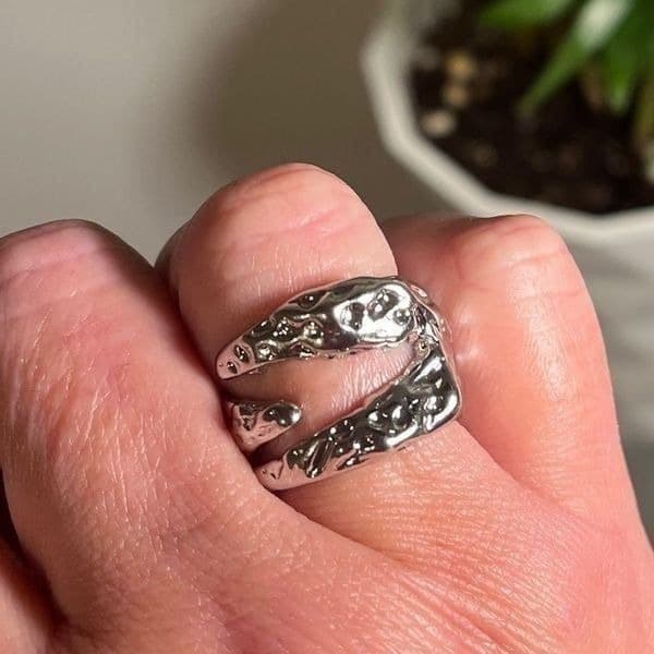 The Jurassic Ring in 925 silver, adjustable - Image 1