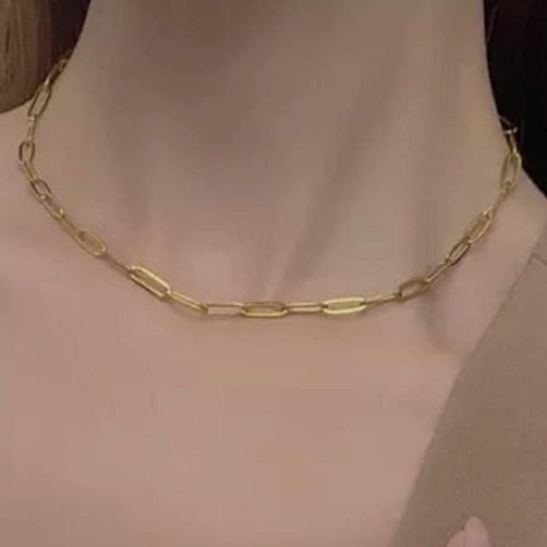 The Latest Obsession in Gold chain link necklace 925 - Thumbnail 5