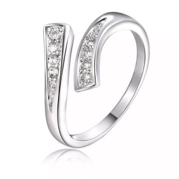 The Tibetan Bypass Ring adjustable w cubic zirconia - Thumbnail 2