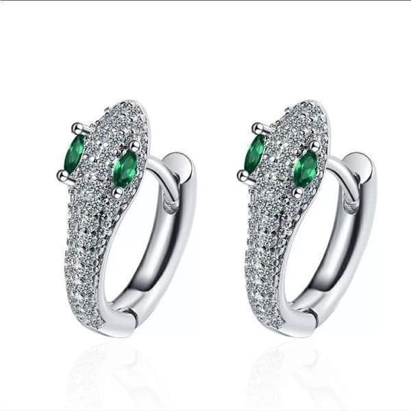 The Serpentine Earring in 925 and cubic zirconia - Thumbnail 11