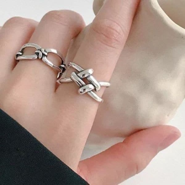 The Jumbo Knot Ring in 925 silver - Thumbnail 4