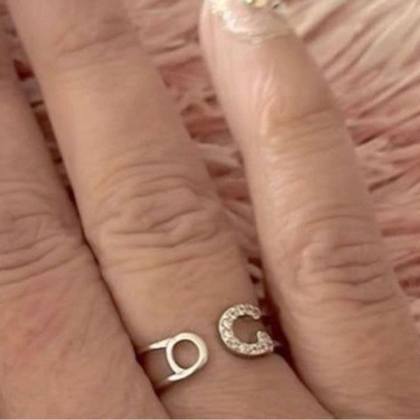 The Bling Safety Pin Ring luxury adjustable in 925 and cubic zirconia. - Thumbnail 5
