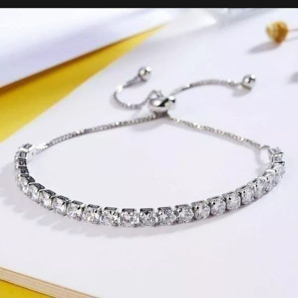 The Modern Classic Tennis Bracelet with cubic zirconia and 925 - Thumbnail 2