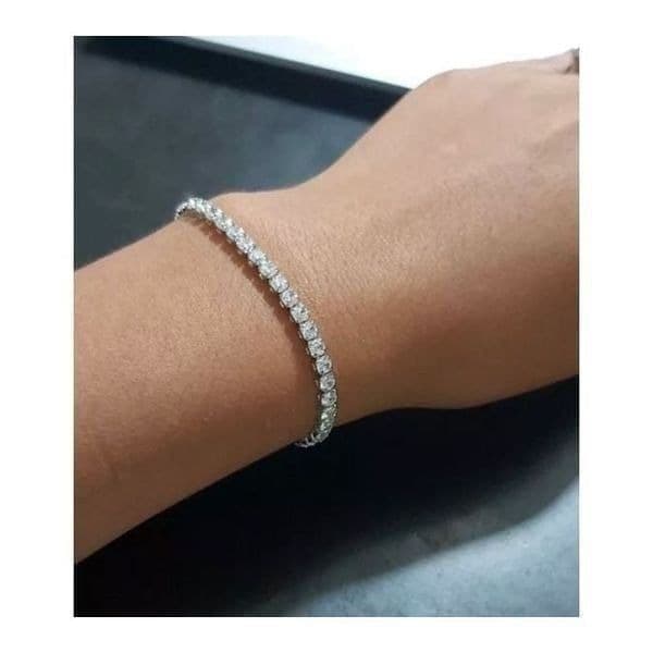 The Modern Classic Tennis Bracelet with cubic zirconia and 925 - Thumbnail 5