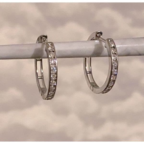 The Dramatic Hoop in cubic zirconia in 925 - Thumbnail 2